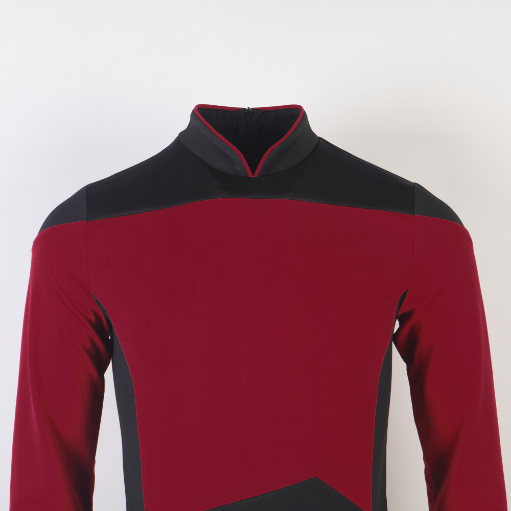 Star Trek The Next Generation Picard Red Uniform Costume Top