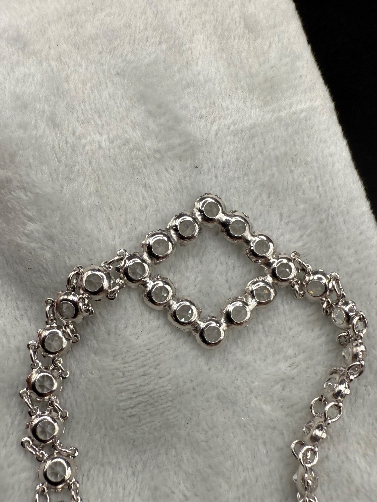 Vintage Crystal Bracelet Open Back Wedding Prom Formal 7"