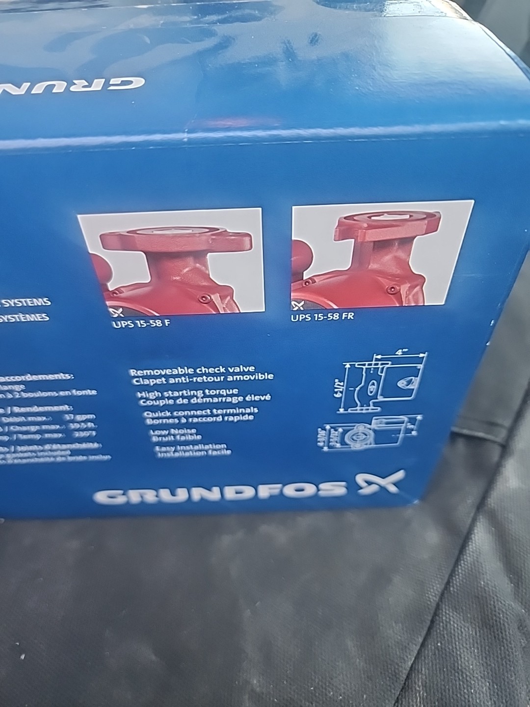 Grundfos Ups 15-58 F/fr Circulation Pump Super Brute 115v