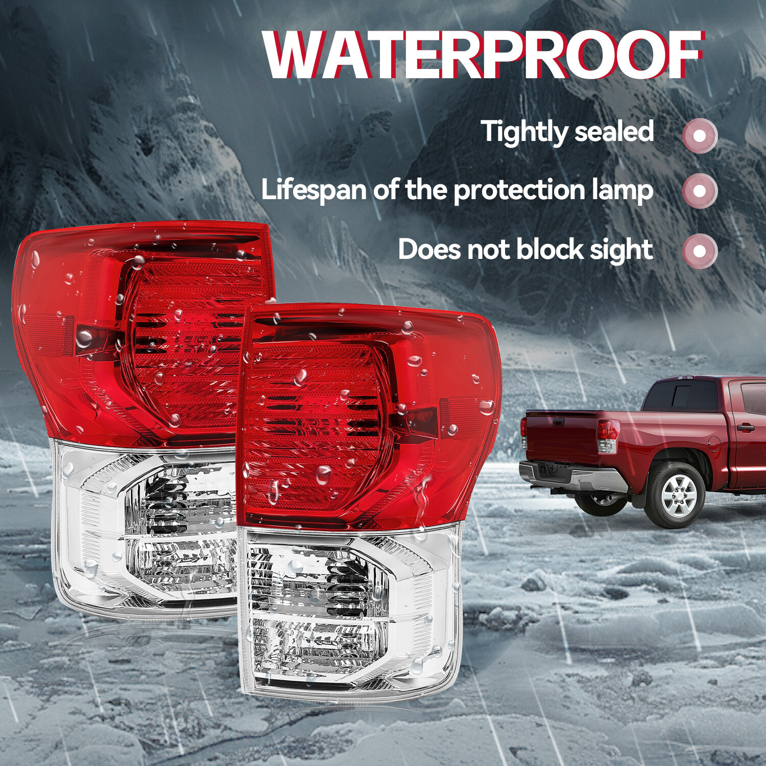 Tail Lights Brake Lamps w/Bulbs Left & Right For Toyota Tundra 2007-2013 10-13