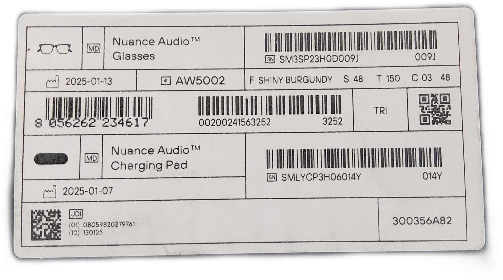 Nuance AW5002 Shiny Burgundy Audio Assist Glasses 48