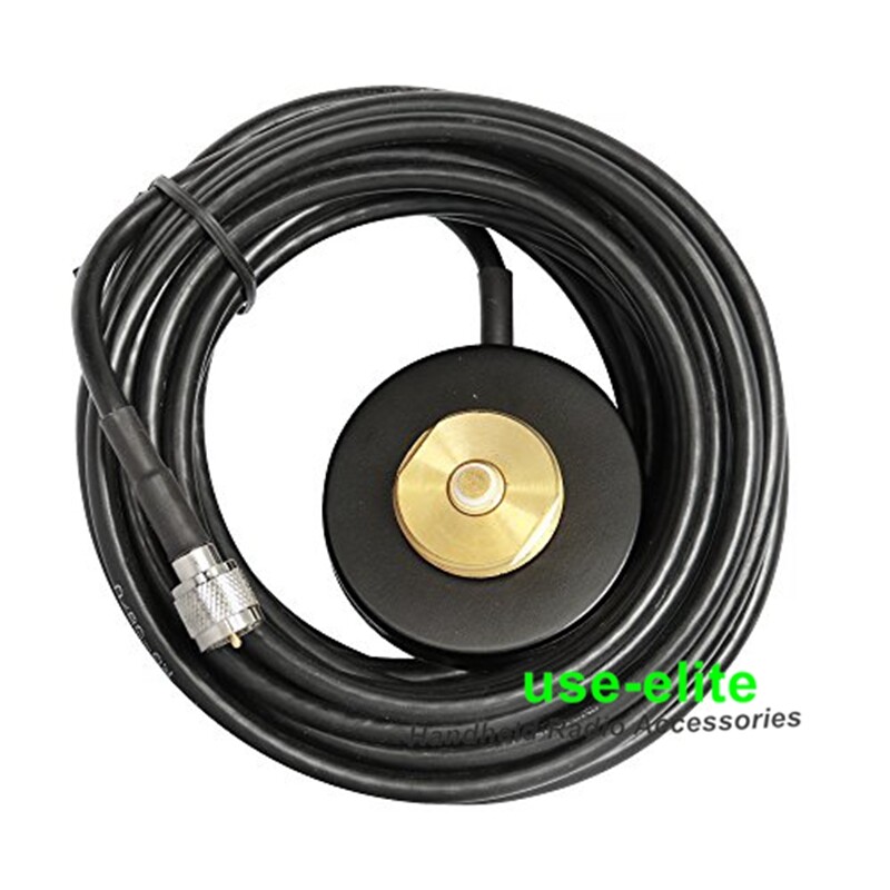NMO Mount Magnetic base with RG58 5M Cable Mini UHF Plug For Mobile radio