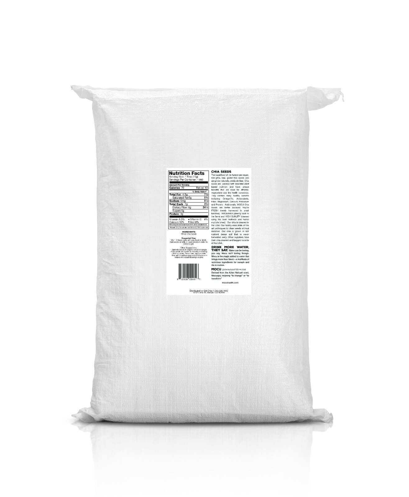 55 POUNDS PREMIUM BLACK CHIA SEEDS - Gluten-Free Non-GMO Grown Organically