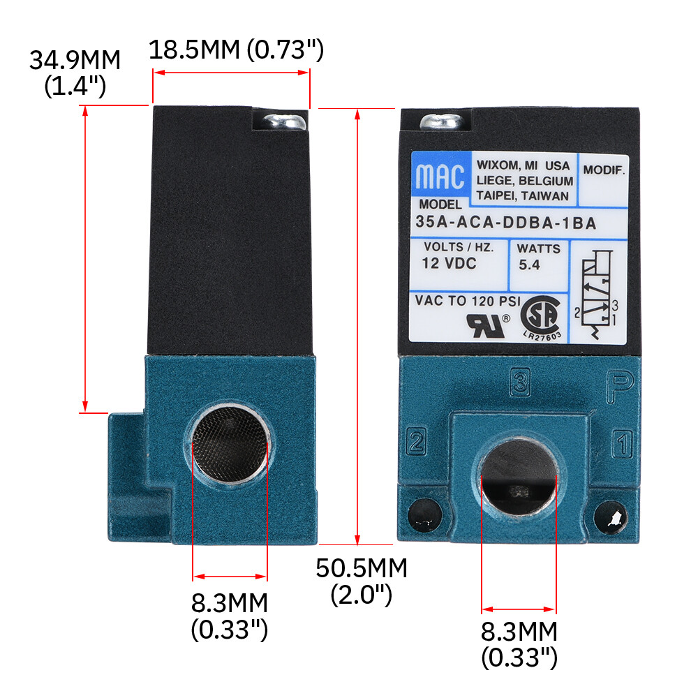 MAC 3 Port Electronic Boost Control Solenoid Valve For Most ECU 35A-AAA-DDBA-1BA