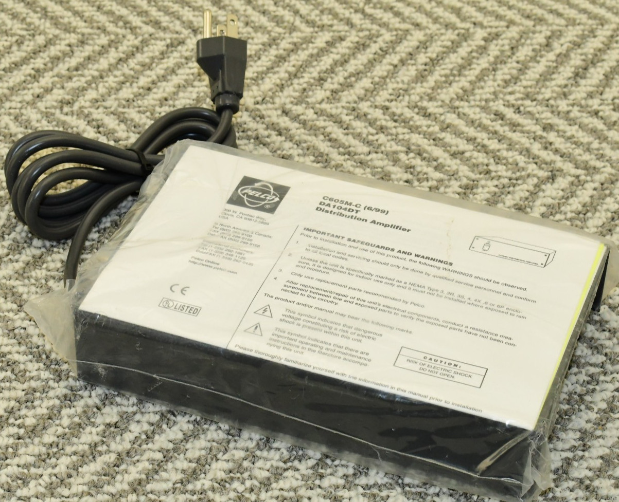 Pelco DA104DT Video Distribution Amplifier Power - NEW / UNUSED