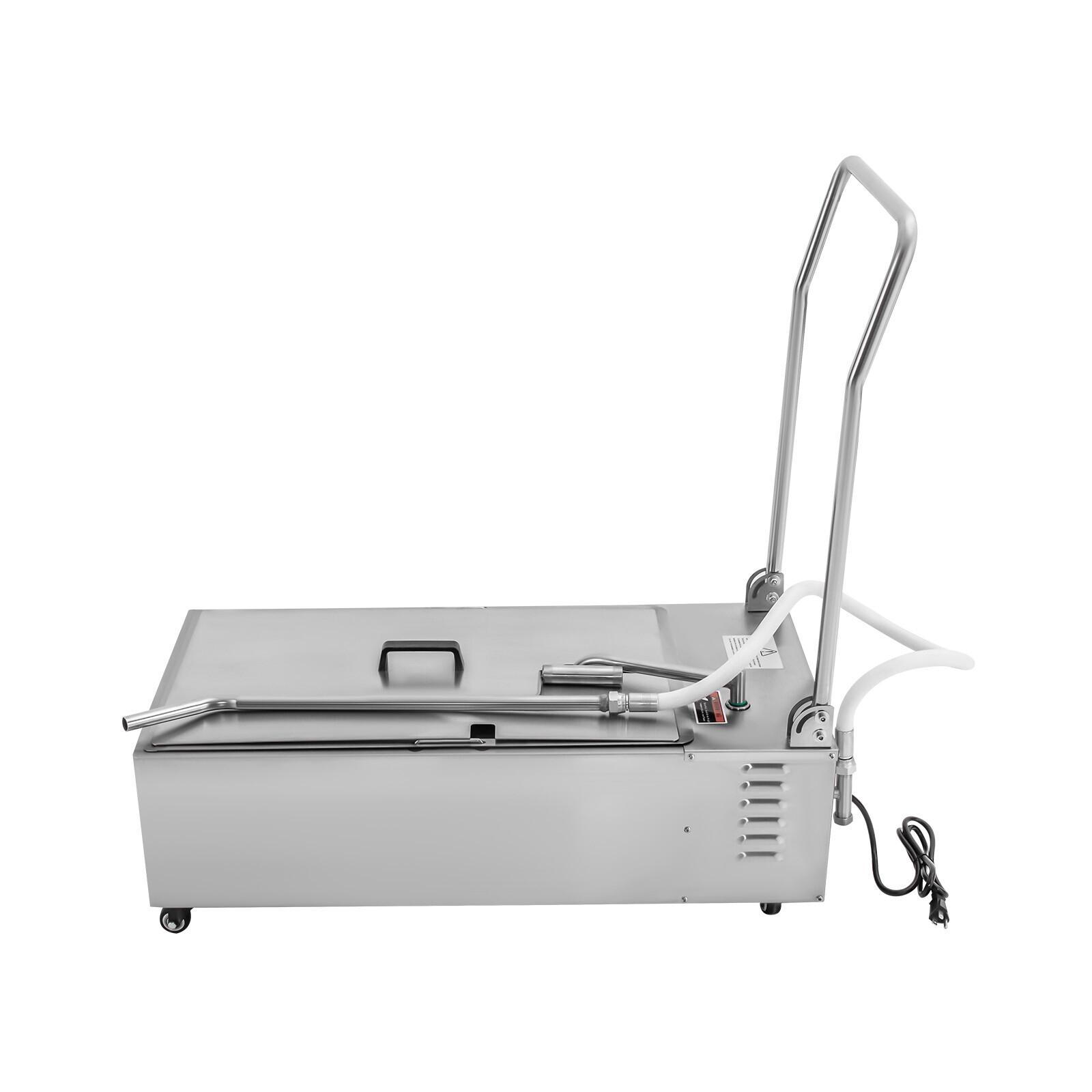 55L 370W Fryer Oil Filter Cart Machine Commercial Cooking Oil Filtration System