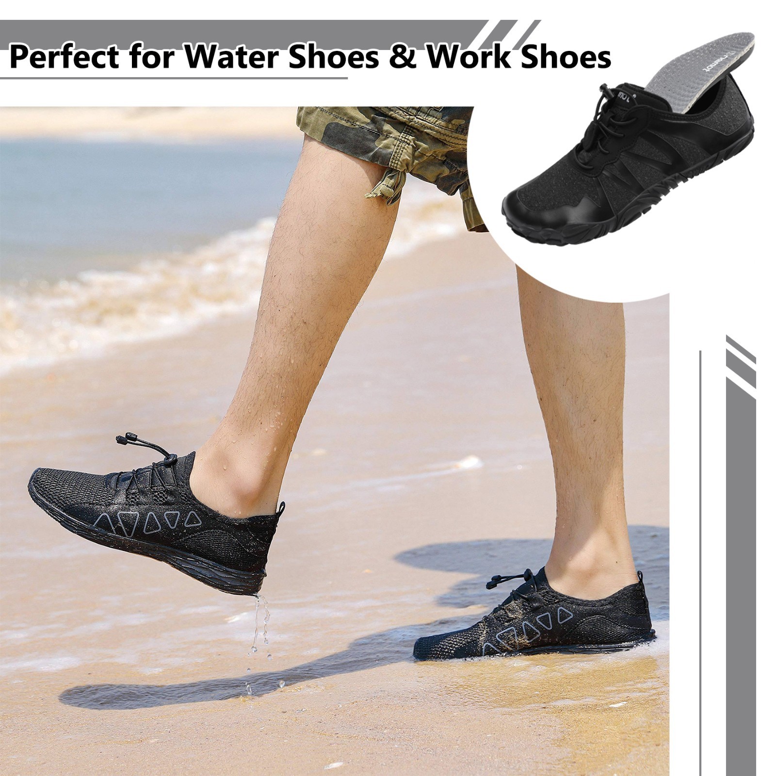 Mens Orthotic Insole Inserts with Arch Support for Plantar Fasciitis Flat Feet