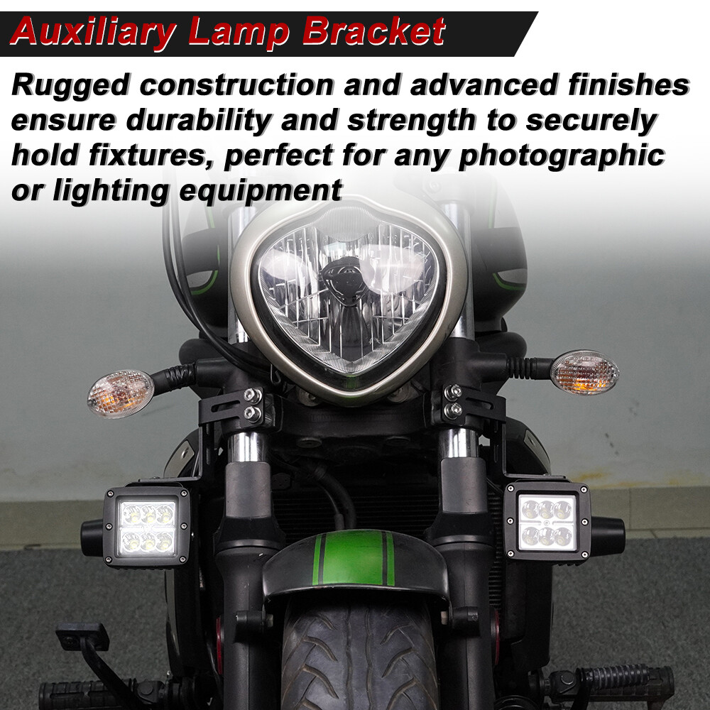 Motorcycle Auxiliary Light Bracket Black Fit For Kawasaki Vulcan S 650 2015-2024