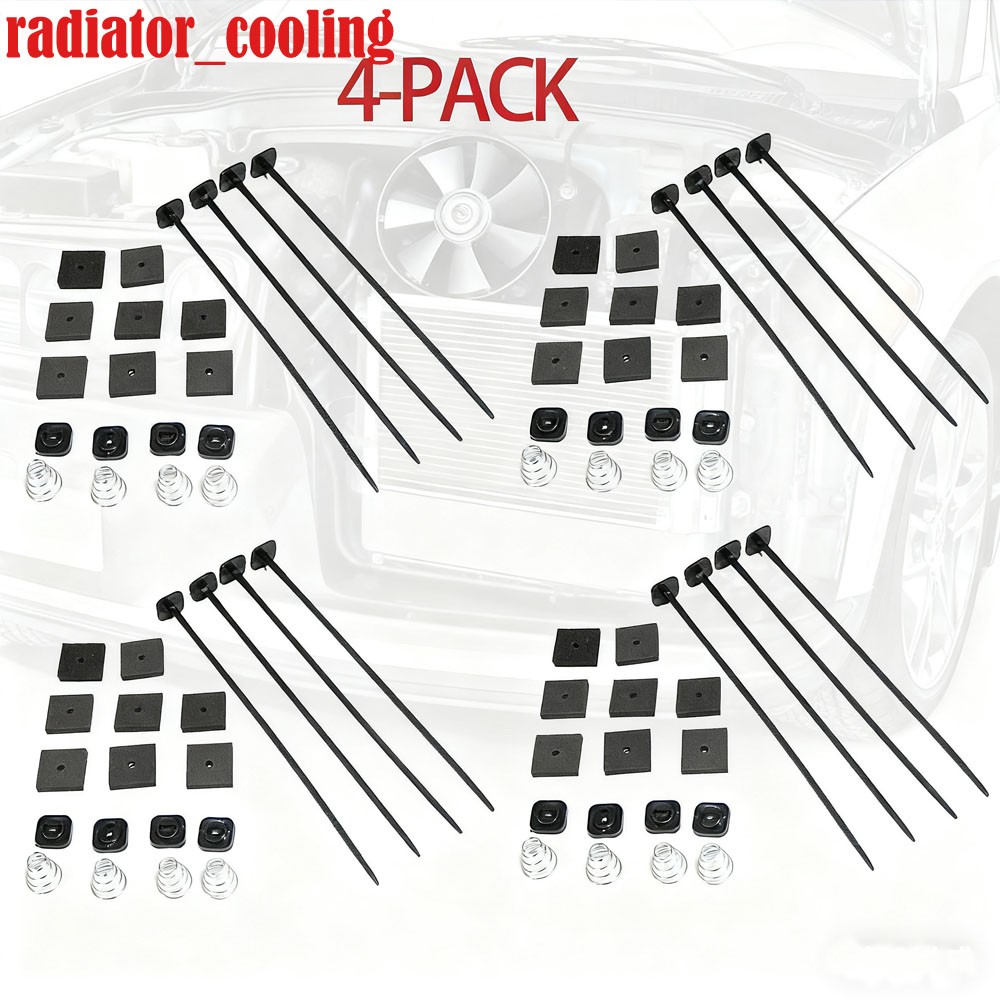 4 PACK ELECTRIC RADIATOR FAN TIE STRAP MOUNTING KIT ZIP TIES STRAPS TABS SPRING