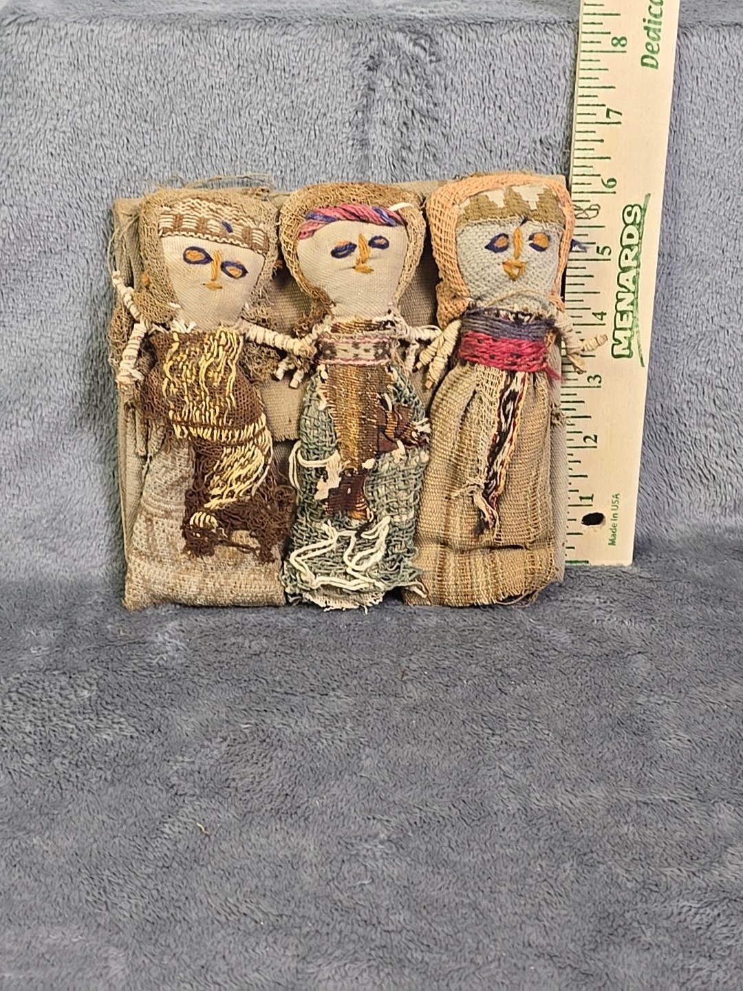 Peruvian Textile Cloth Burial Dolls Ancestor Remembrance Chancay Vintage