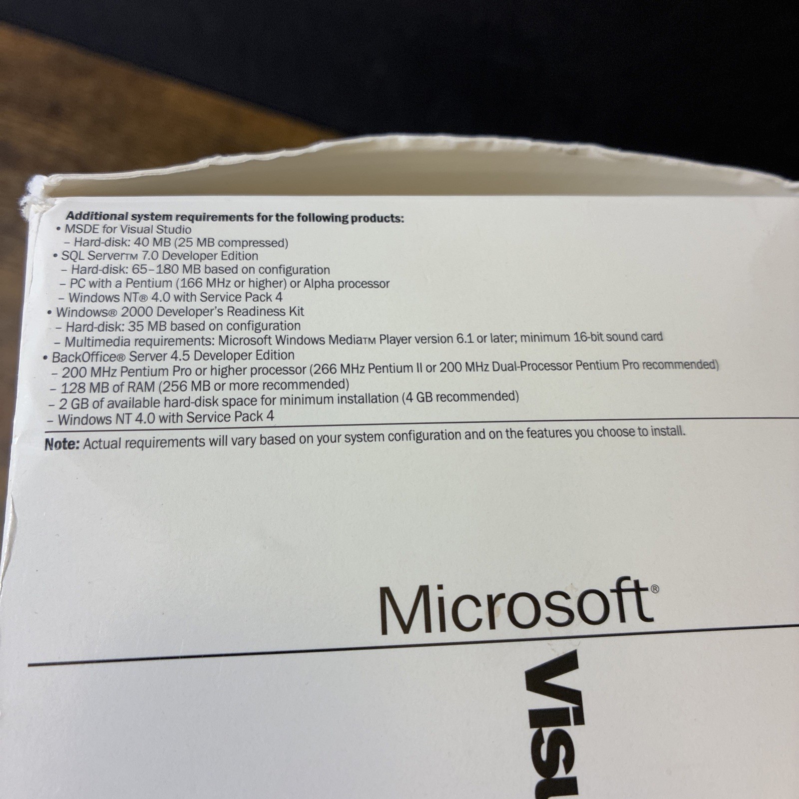 Microsoft Visual Studio 6.0 Enterprise Edition 628-00404 Retail Box Complete CIB