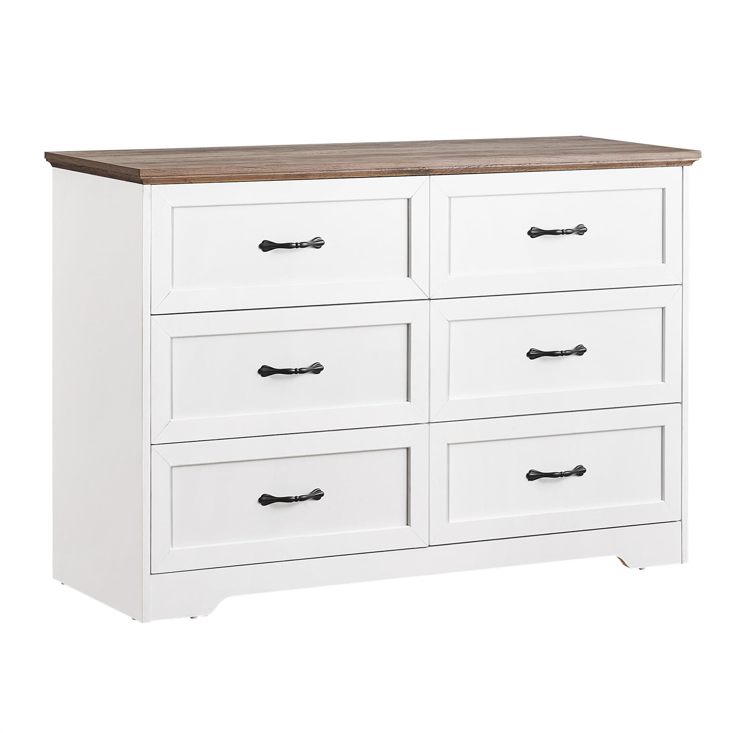6 Drawers Dresser for Bedroom Farmhouse Modern Wooden Dresser,Storage Organizer