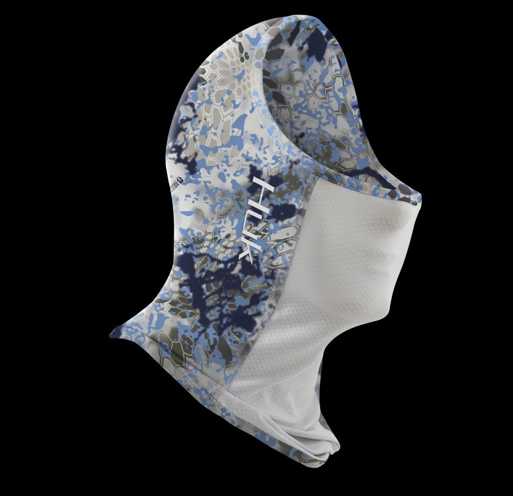 HUK Neck Gaiter UPF 30+ Sun Protection Mens Kryptek Obskura Camo Signa Blue