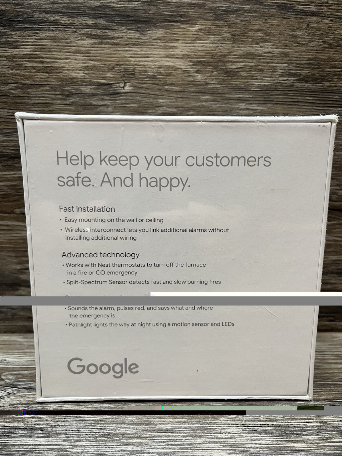 New Google Nest Protect Battery Carbon Monoxide Smoke Detector S3000BWES AC4422