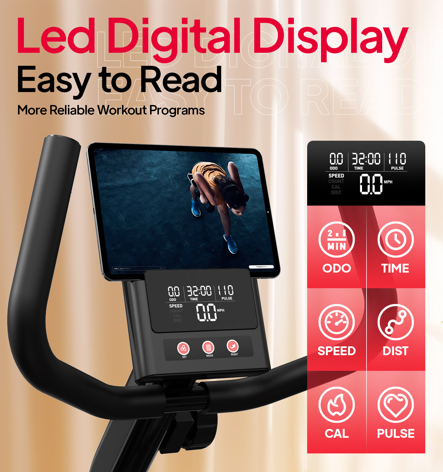 Indoor Stationary Recumbent Exercise Bike Bicycle Cycling Fitness Workout Bike