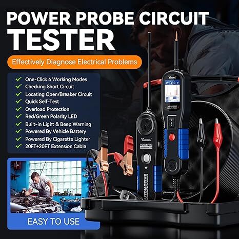 VDIAGTOOL V200Pro PowerScan Circuit Tester Electrical Power Probe Tool 12V/24V