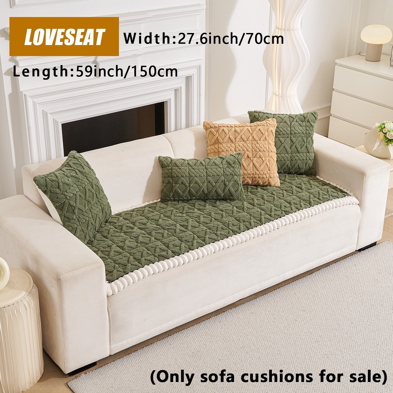 Pet plush sofa cover geometric jacquard coral anti-slip sofa cover cushion prote