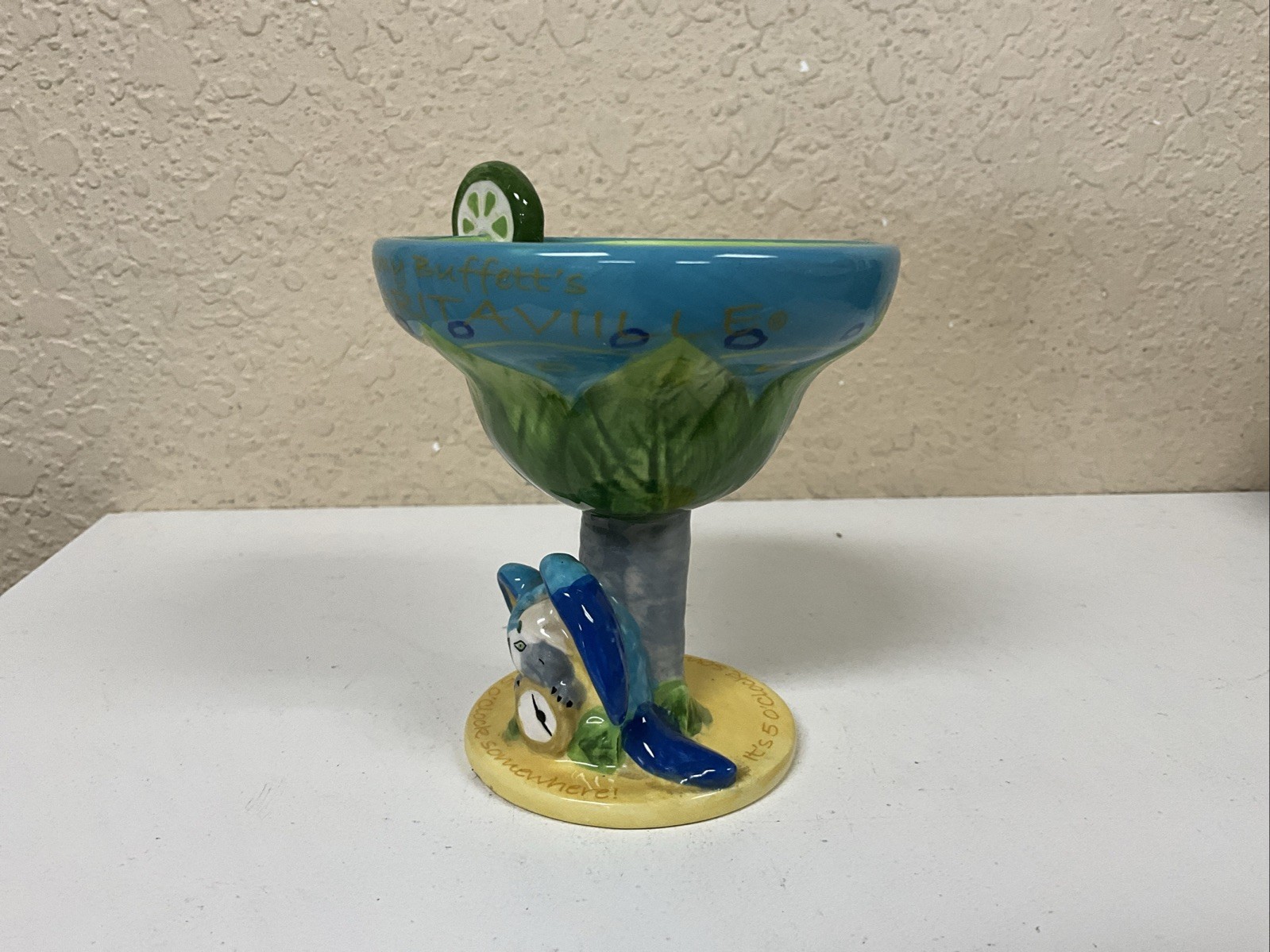 Jimmy Buffet Five O Clock Somewhere Painted Margaritaville Glass NEW! SHIPS FREE