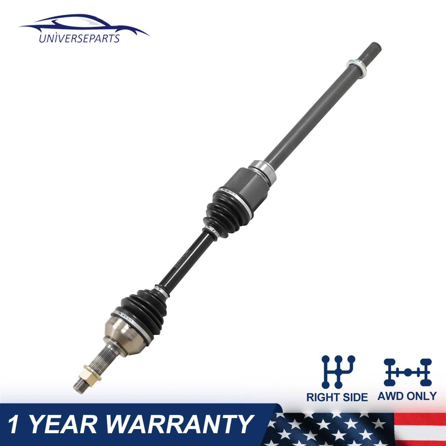 AWD Front Right Side CV Axle Shaft For 2008-2013 Nissan Rogue 2.5L 66-6287