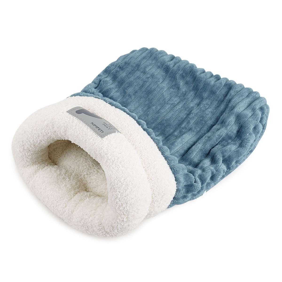 Cat Bed Round Plush Fluffy Cat Bed Cave Winter Warm Soothing Pet Beds Washable