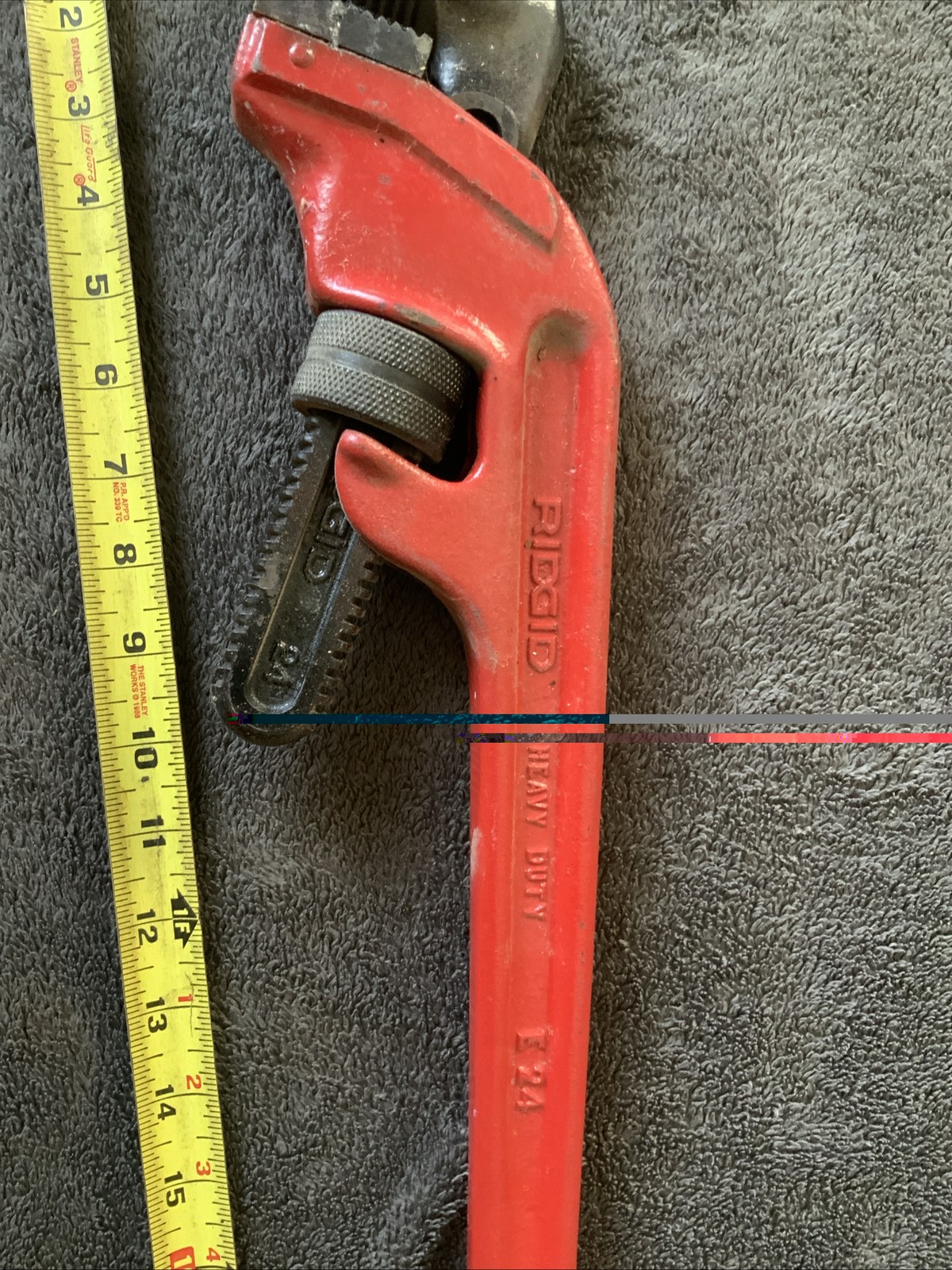 Ridgid E24 Heavy Duty End Pipe Wrench…good Shape….heavy….
