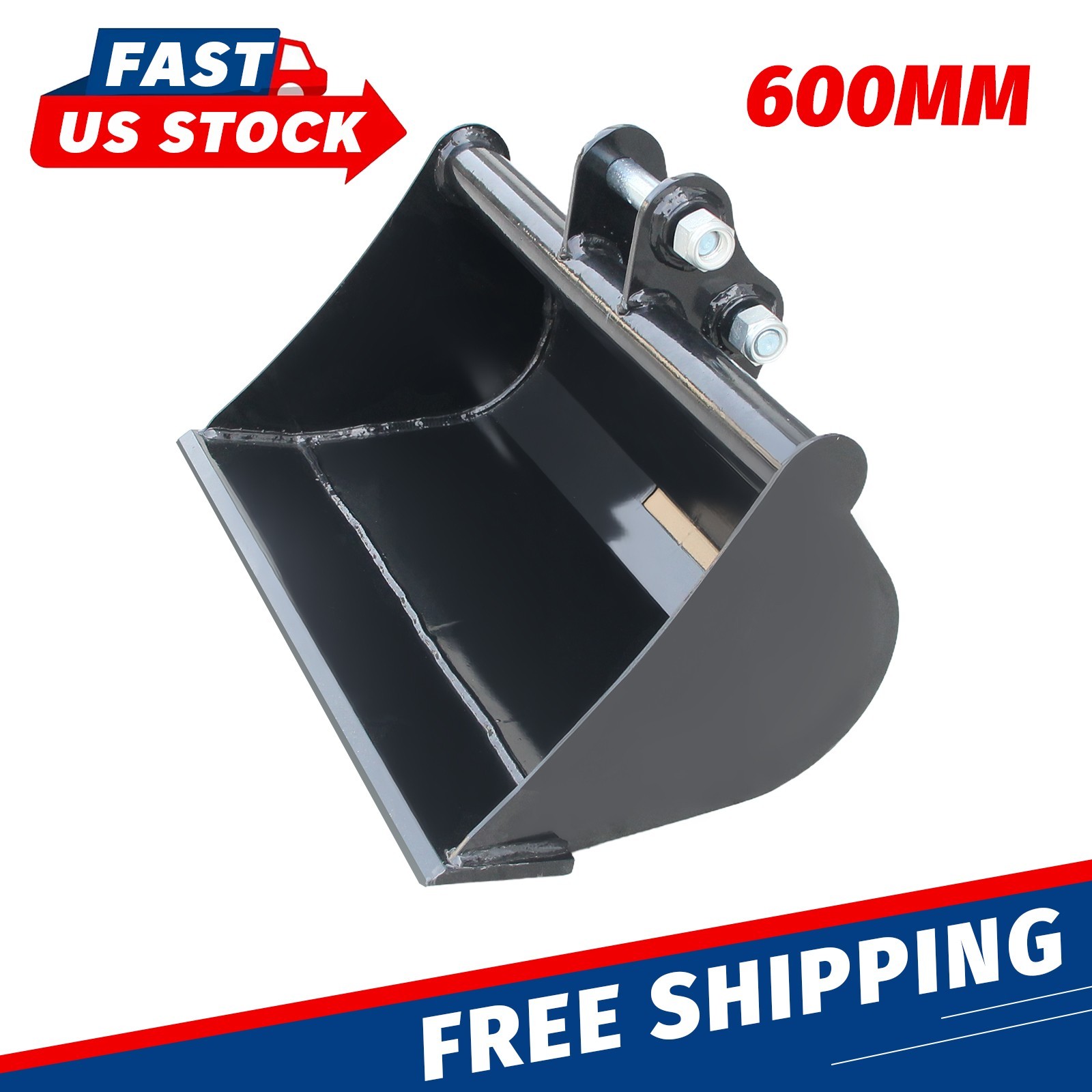 600mm Plain Flat Bucket  Attachment For 0.8-1.5 Ton Mini Excavator FREE SHIPPING