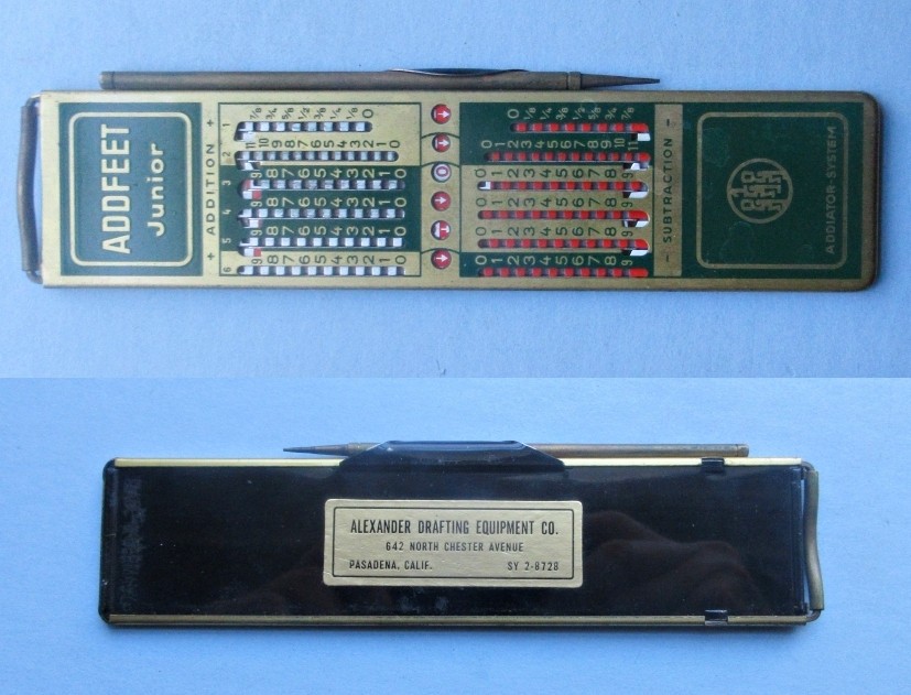 Addfeet Junior Addiator-System Mechanical Calculator with Stylus and Case