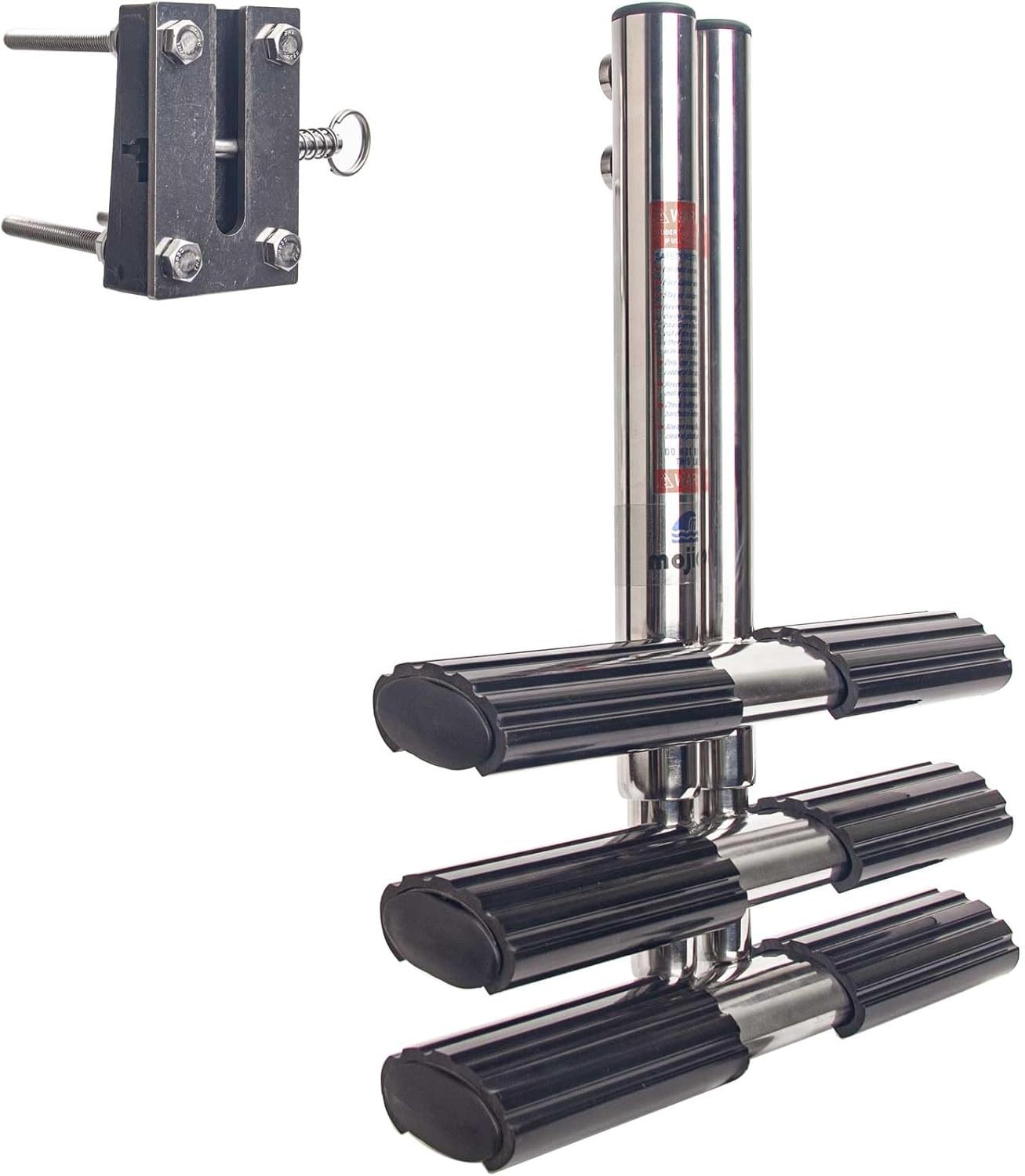 Stainless Steel 3 Step Marine Sport Ladder Boat Heavy Duty Diving Telescoping