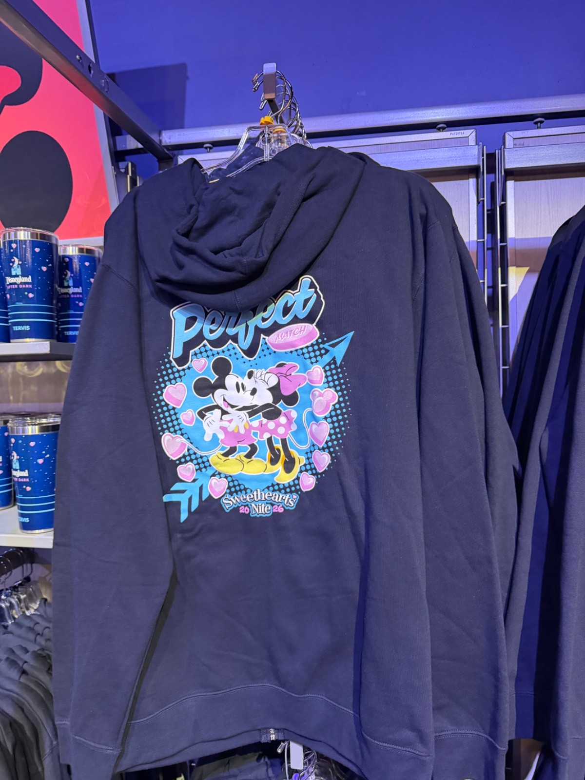 Disneyland 2026 After Dark Sweethearts Nite Zip-Up Sweatshirt (small - xxl)