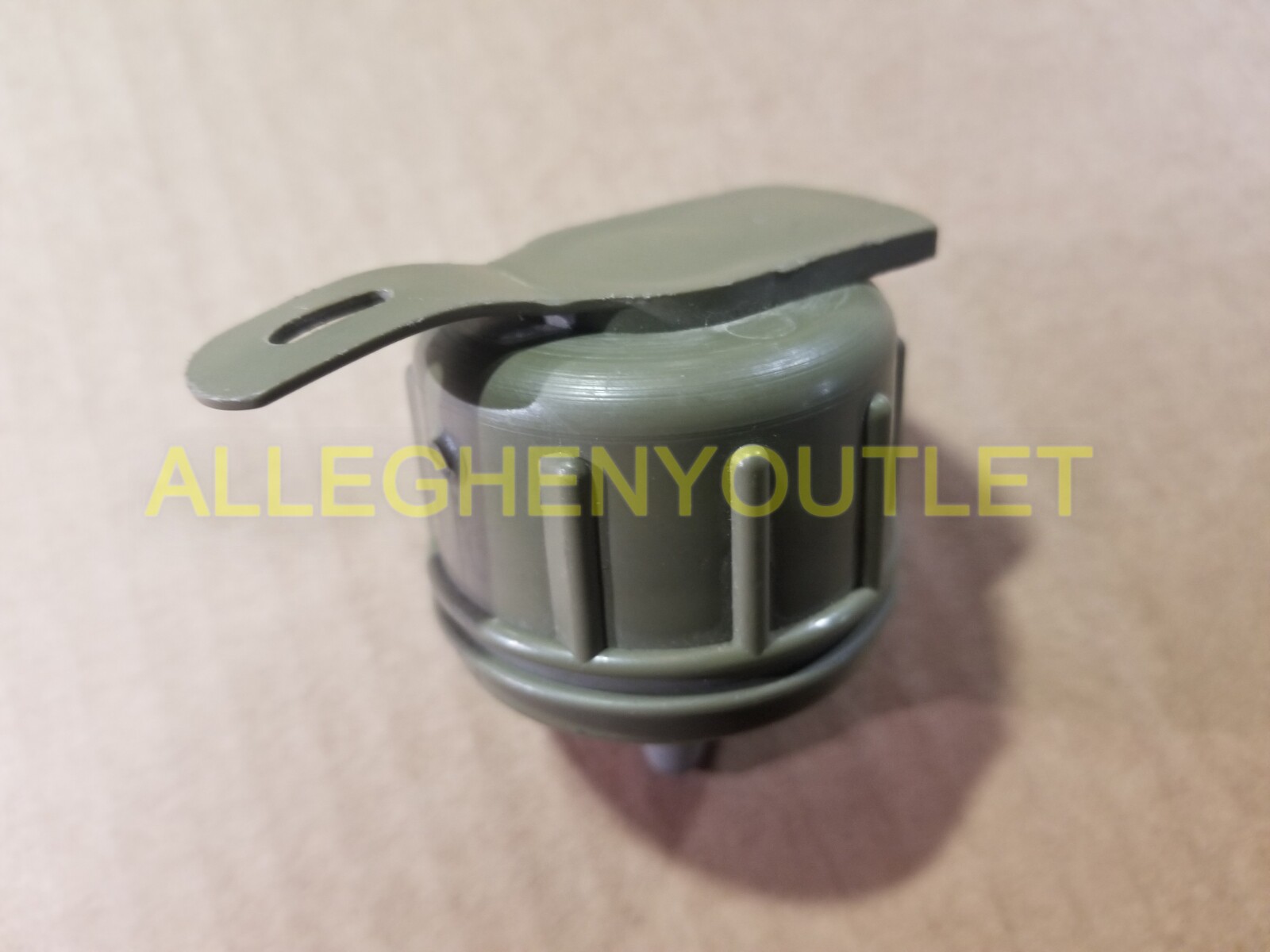 2 Pack US Military 1 Quart OD Hard Plastic Canteen, NBC Cap, Heavy Duty VGC