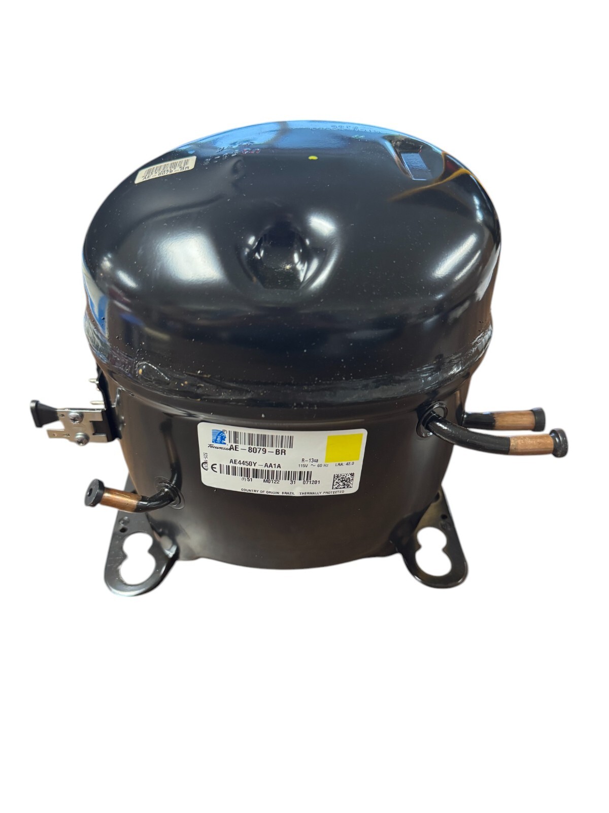 AE4450Y-AA1A Tecumseh Refrigeration Compressor R-134a 115v 1/2 HP