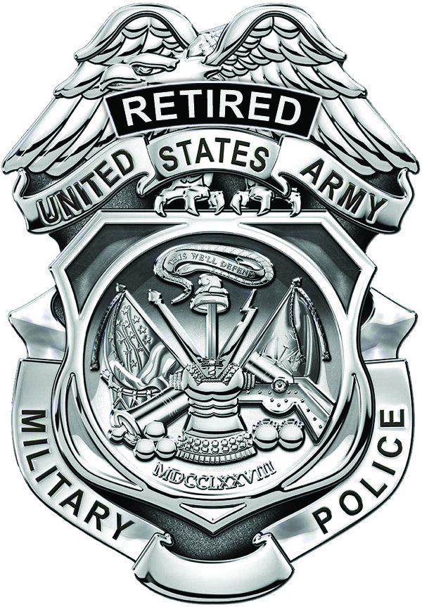 US Army COUNTERINTELLIGENCE (ACI) "RETIRED" full size Badge . With pins