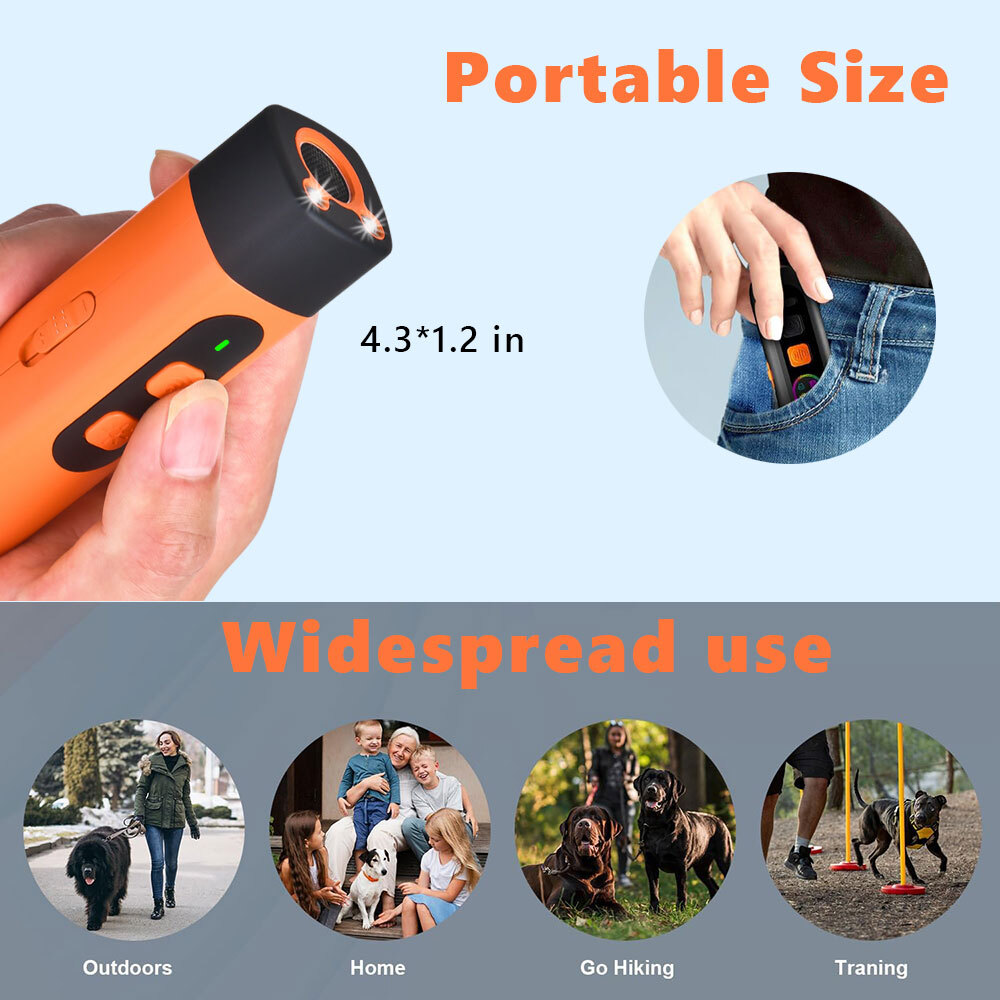 Ultrasonic Dog Repeller Anti Bark Device Stop Barking Humane Pet Training Tool