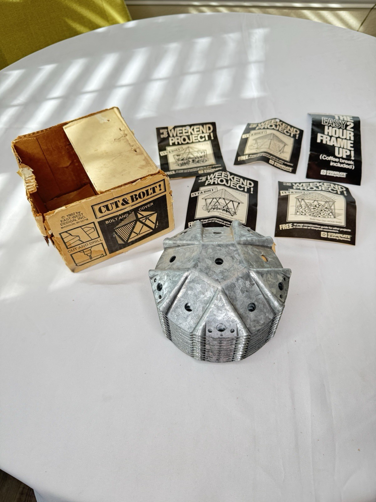 Star Plate Building System 11 Pc Set NOS 1982 Gazebo Pergola Connectors