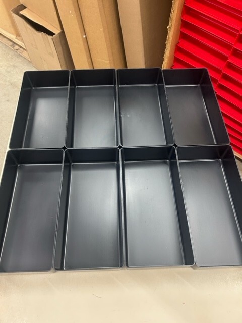 8-0612-3 Black drawer dividers 6" x 12" x 2-3/4" deep