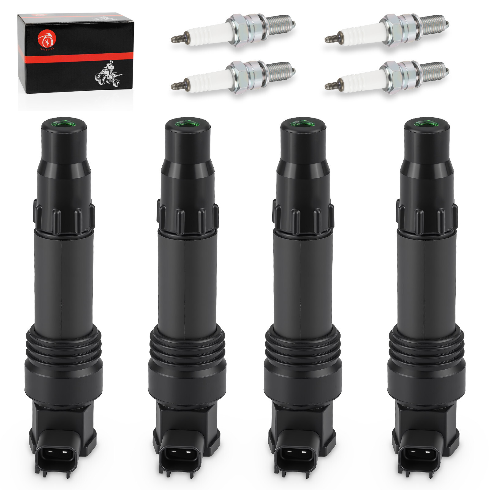 4 Ignition Coils Iridium Spark Plugs For Suzuki Hayabusa 1300 GSX1300R RZ BK BKA