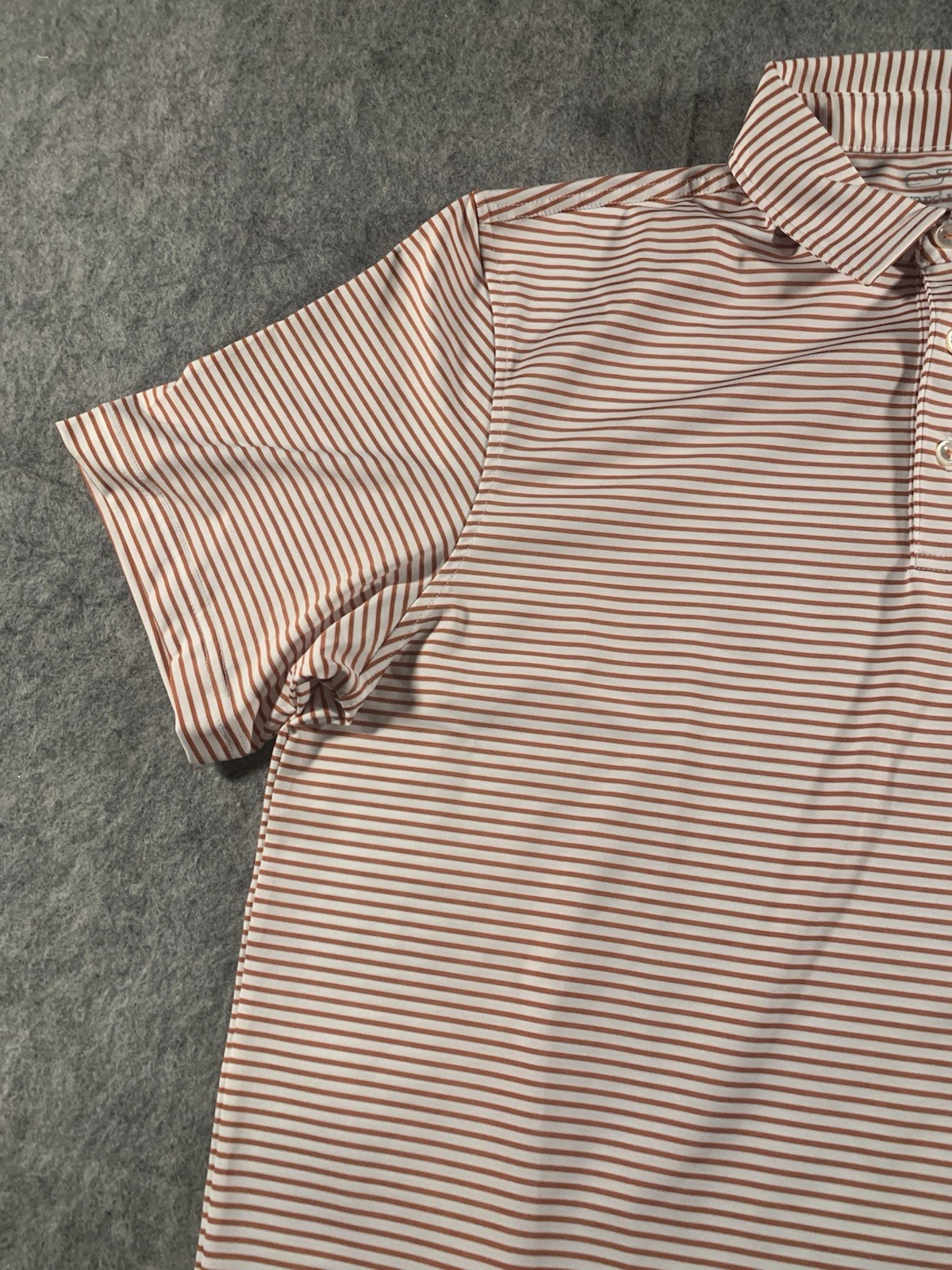 NWT Vineyard Vines Performance Golf Red / White Striped Polo Shirt Mens Size M