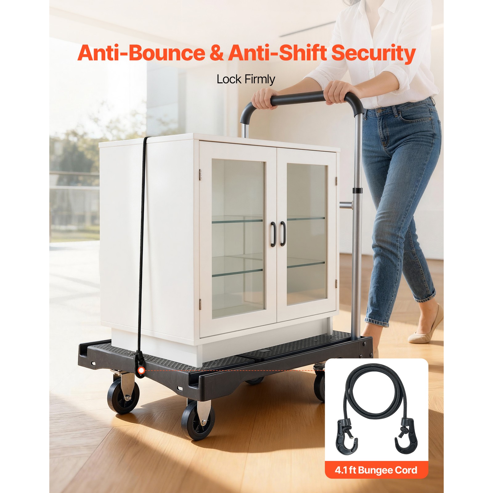 Uimoso Foldable Push Cart Dolly 330 lbs Capacity Folding Hand Truck with Wheels