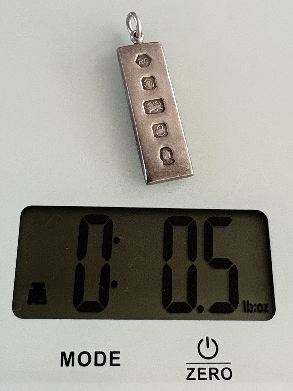 Vintage Sterling Silver Queens Jubilee Ingot Pendant 1.5” Long 16g /0.56 Ounces