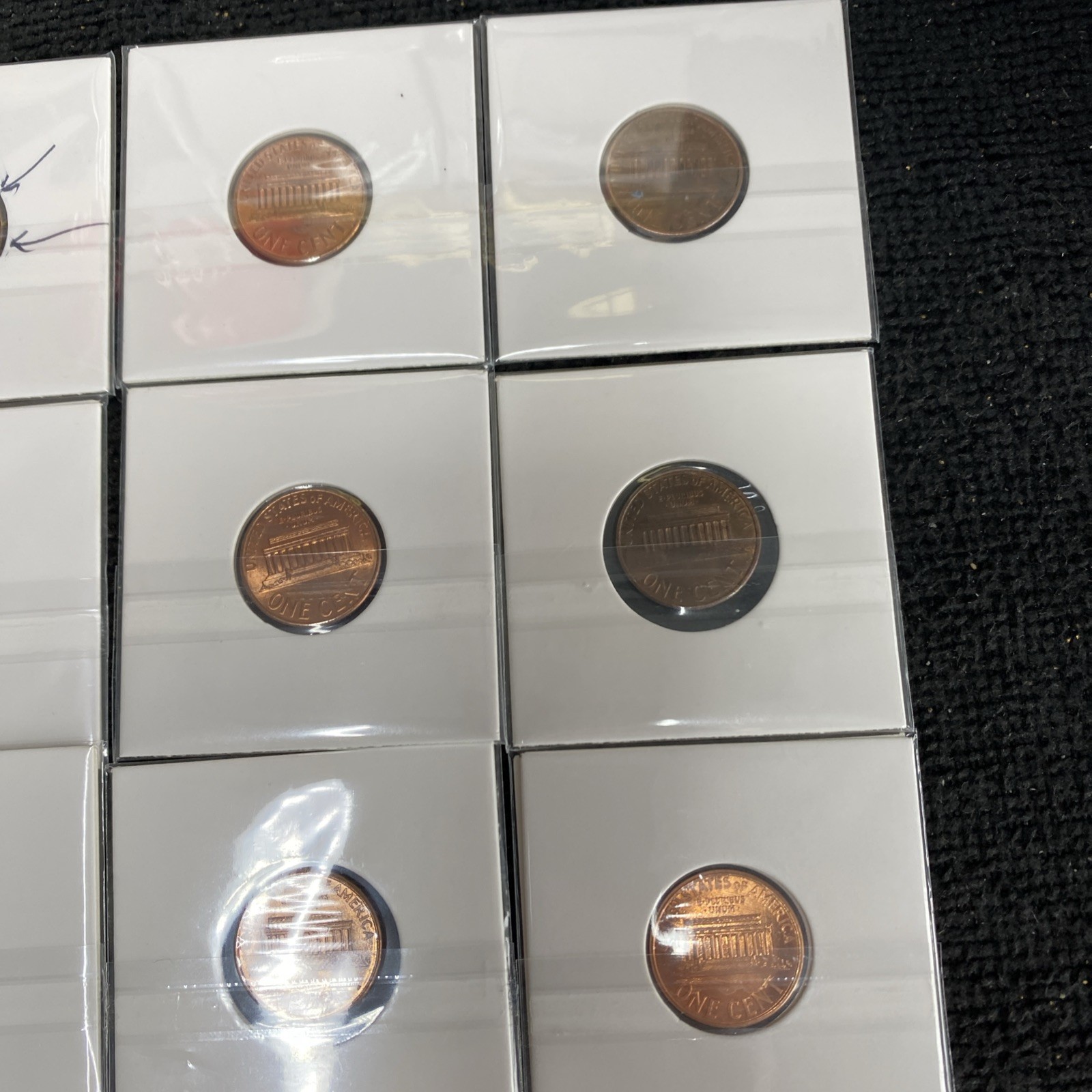 LINCOLN CENT P/D Lot of 10 Red BU 1996-2022 & A Lot of 10 1969-2000 Error Coins
