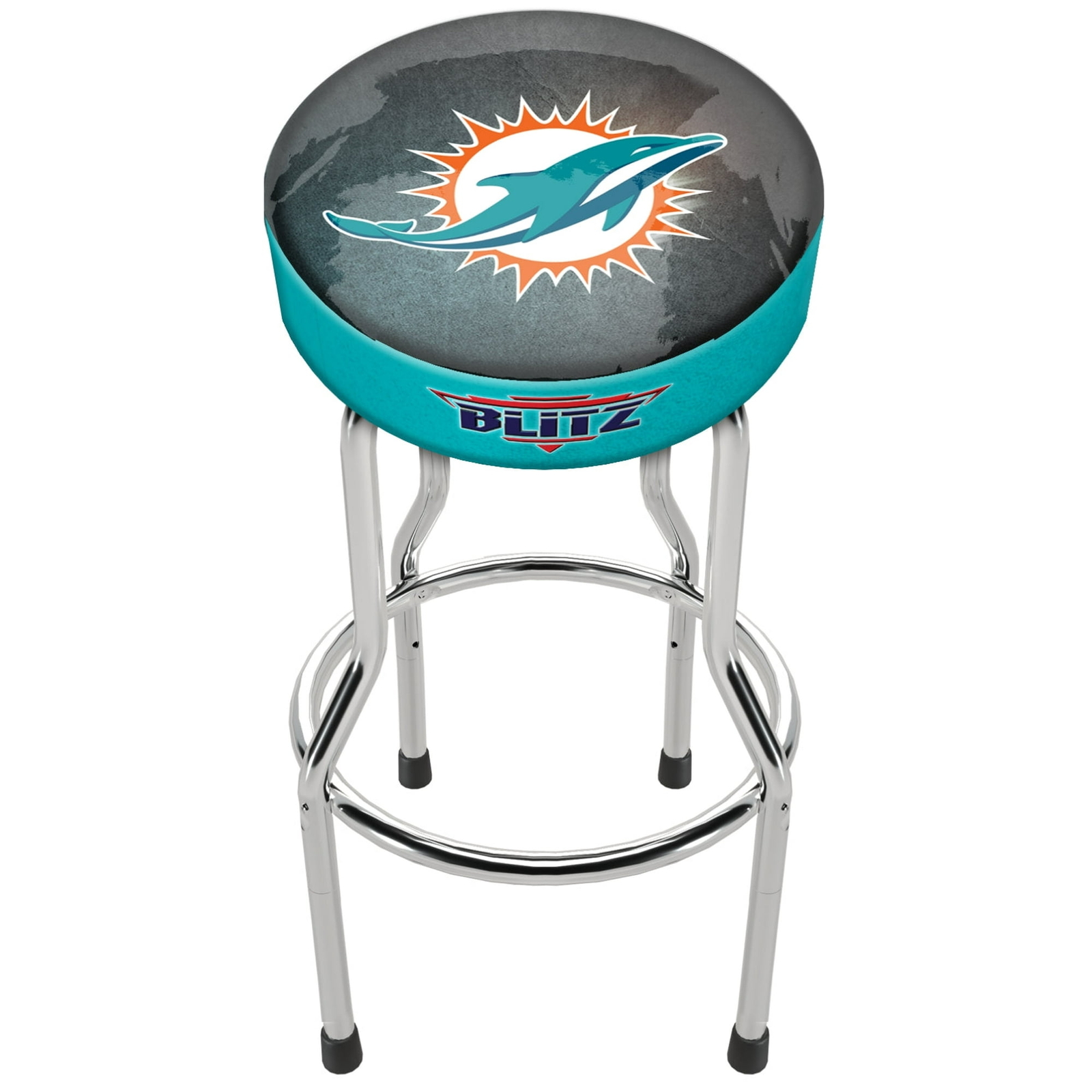 NFL Team Logo Bar Stool Adjustable Swivel Seat High Back Chair Blitz Football