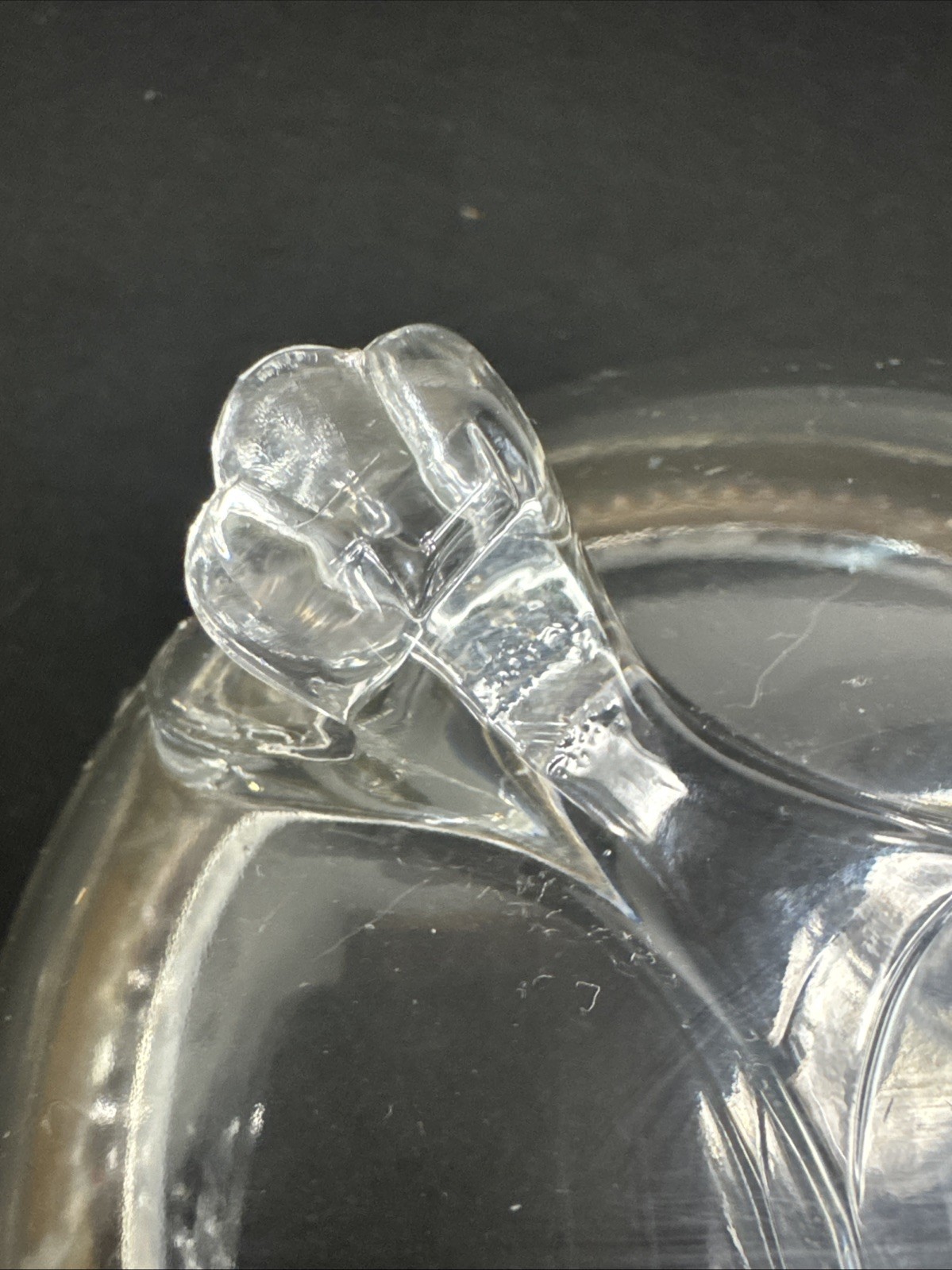 Weidlich Sterling 8319 Crystal 3 Footed Bowl 5.5” c1930s