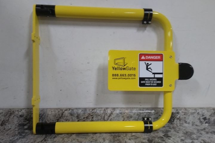 Erectastep 11792-R2 36 In Max Opening 22 In H Yellow Self Closing Safety Gate