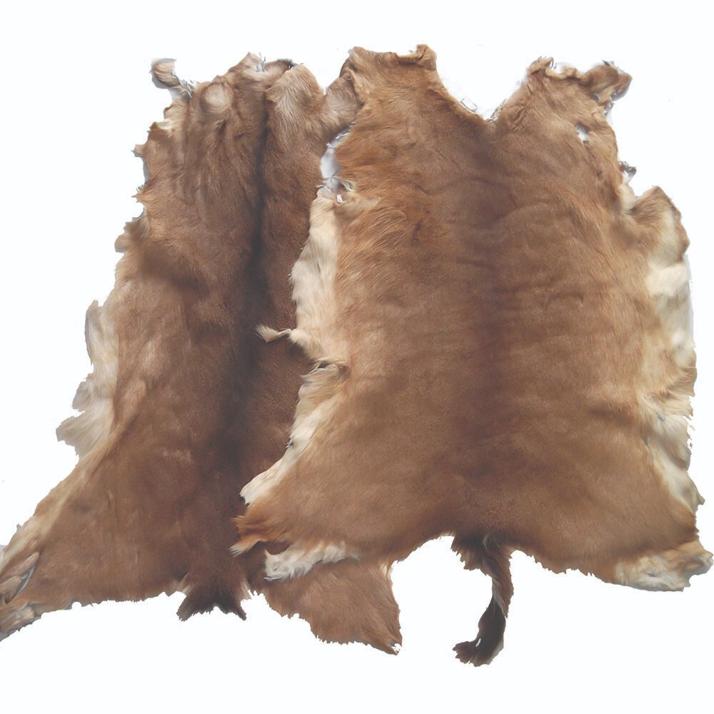 Hair On Deerskin Hide Rug - Tanned Deer Hide with Hair - Grade A to C