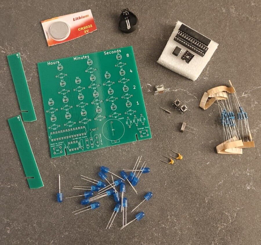 Binary Clock Kit DIY Solder Power Of 2 Clock