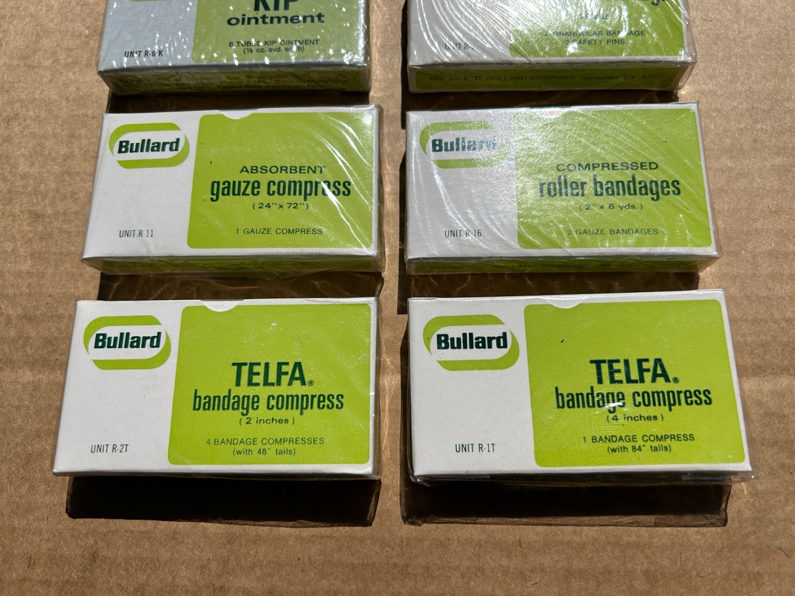 Vintage New Bullard Military First Aid Supplies