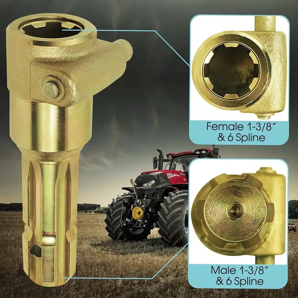 PTO Extender Adapter 1-3/8 6-Spline Male to Female Shaft