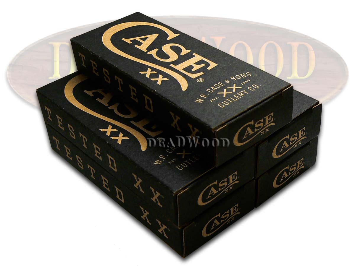 Case xx Knife Boxes for Pocket Knives Black & Tan Quantity of 5