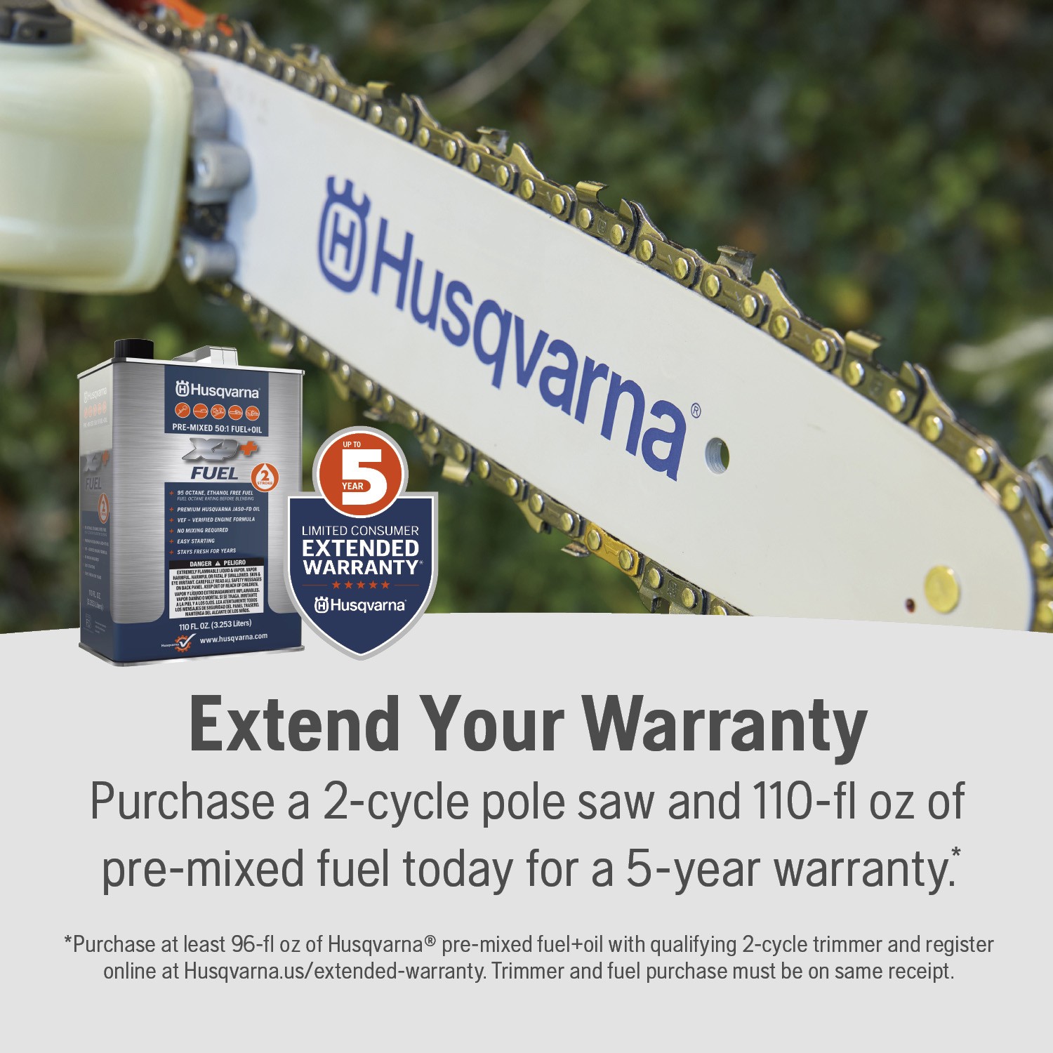 Husqvarna 122LKP Gas Pole Saw, Multi-Purpose Tool with Pole Saw Attachment,