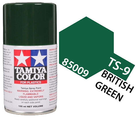 Tamiya 85009 TS-9 British Green Lacquer Spray Paint 100ml TAM85009 - US